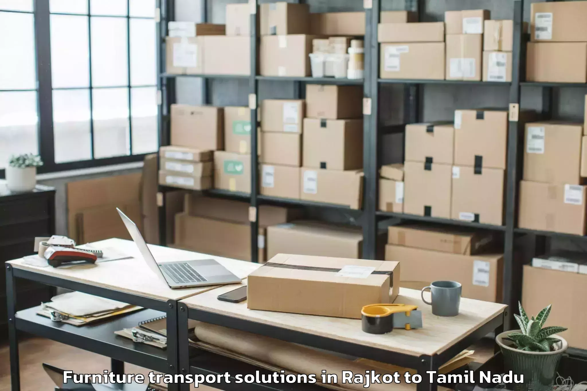 Leading Rajkot to Guduvancheri Furniture Transport Solutions Provider